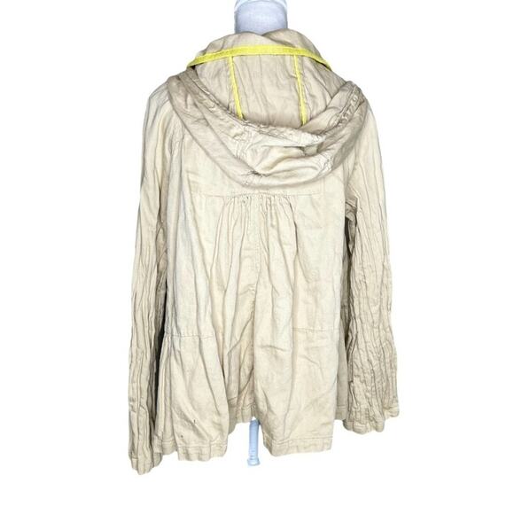 Anthro Hei Hei Khaki Tiered Swing Trench Coat womens medium - Picture 4 of 13